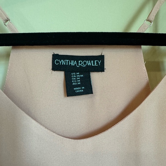 NWOT Cynthia Rowley blush pink lace peek a boo camisole/tank top size M - Picture 3 of 12